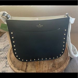 Kate Spade Medium Hensley, Brand New, black with silver detail, tags on.